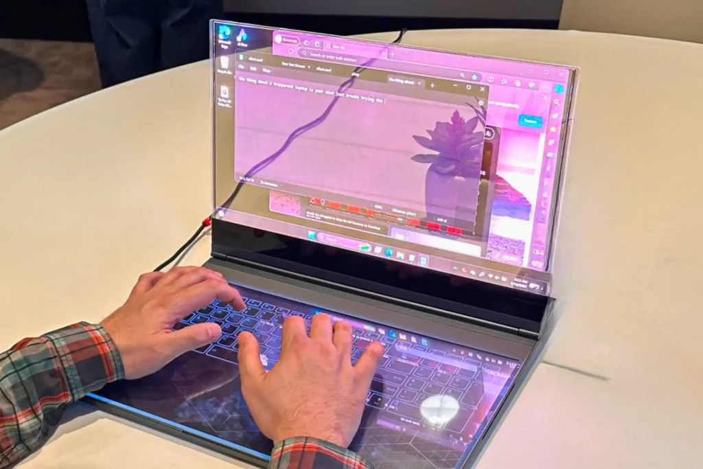 lenovo transparent laptop